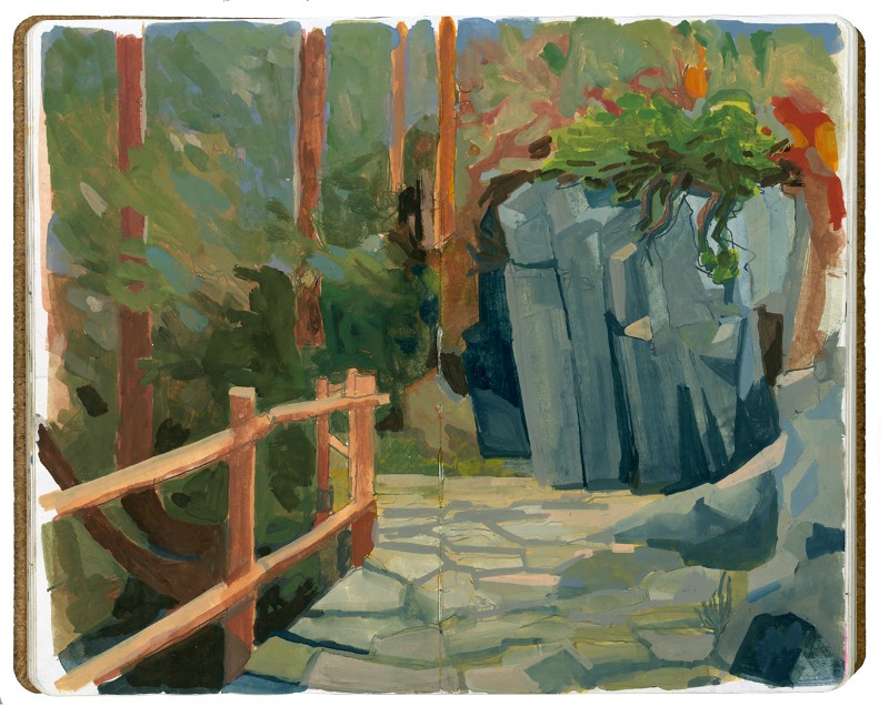 Andorre, Ramio, printemps 2025 — gouache sur carnet format A5